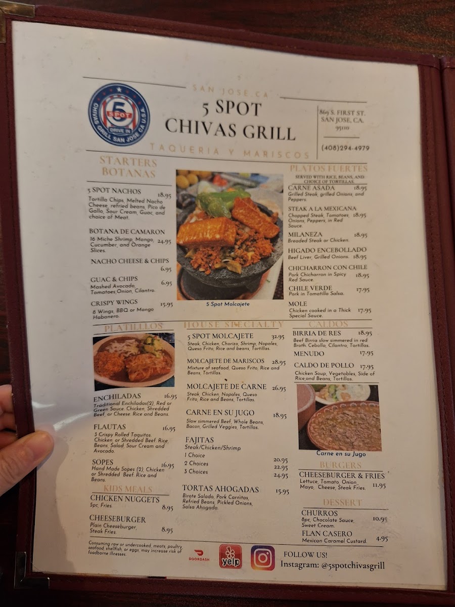 5 Spot Chivas Grill Menu - Image 4